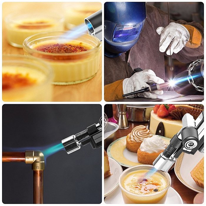 Concise Home Kitchen Culinary Micro Butane Torch for Soldering Plumbing Jewelry Culinary Camping Welding Flamethrower... N5