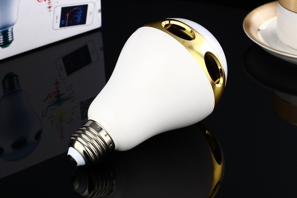 GoldMice Bluetooth Speaker and Smart LED Colorful Bulb with Various Changeable Light Colors, Timing Function and... N3