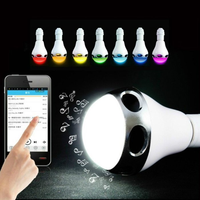GoldMice Bluetooth Speaker and Smart LED Colorful Bulb with Various Changeable Light Colors, Timing Function and... N5