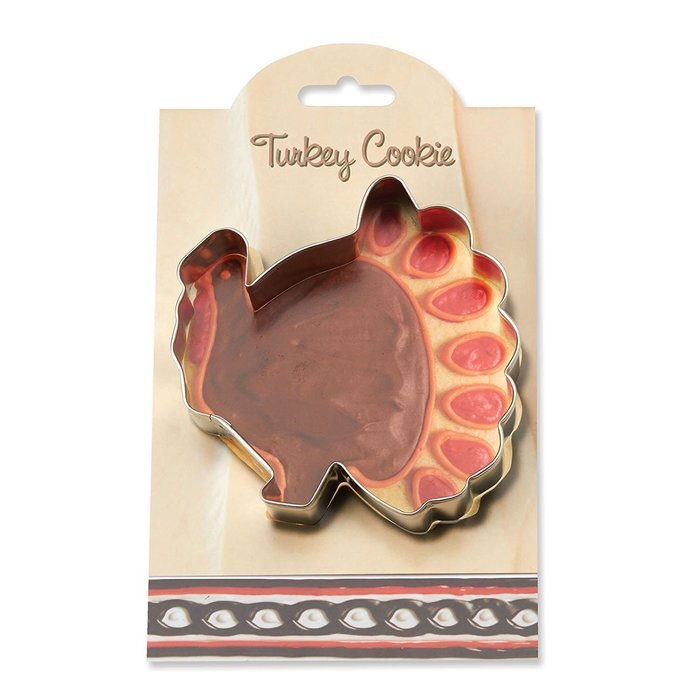 Turkey Cookie and Fondant Cutter - Ann Clark - 4.1 Inches - US Tin Plated Steel