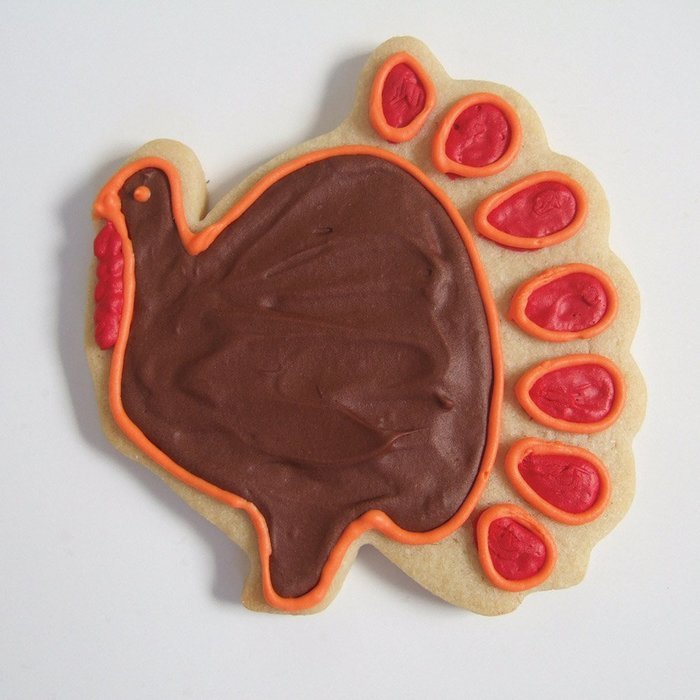 Turkey Cookie and Fondant Cutter - Ann Clark - 4.1 Inches - US Tin Plated Steel N2