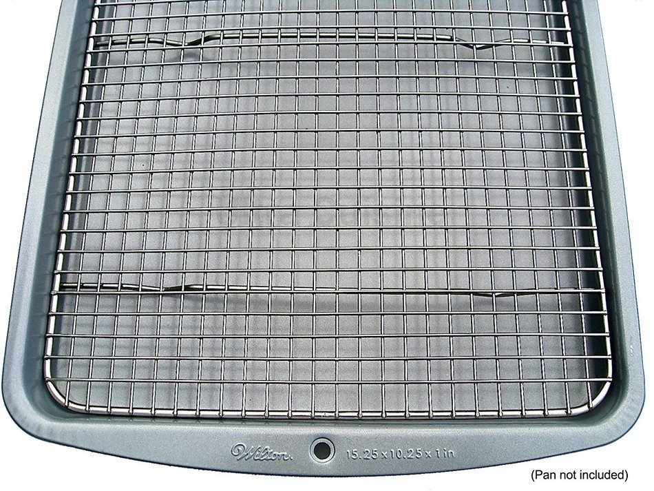 Ultra Cuisine 100% Stainless Steel Wire Cooling Rack for Baking fits Half Sheet Pans Cool Cookies, Cakes, Breads... N18