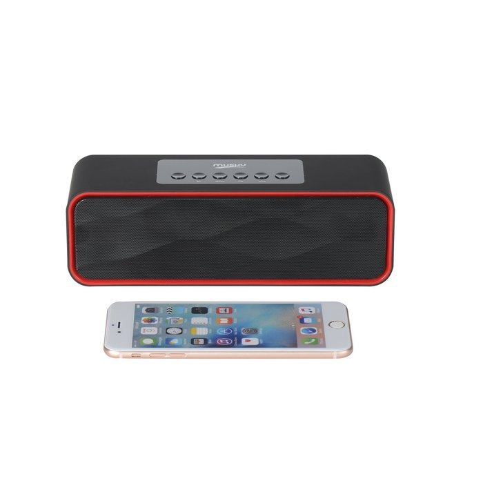 Bluetooth Speaker DY-22, Musky Rechargeable Portable Wireless Bluetooth Speaker, 10W Output RMS, Clock Radio Audio... N5
