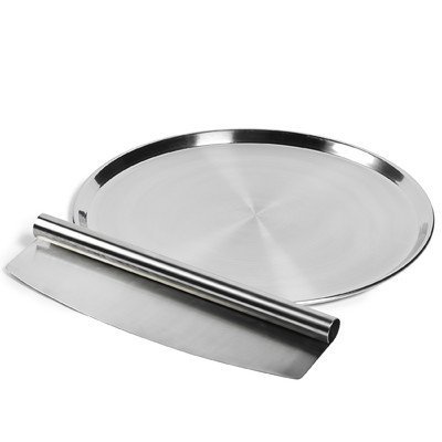 2 Piece Stainless Steel Pizza Set
