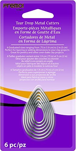 Polyform AMM1-1022 6-Piece Premo Graduated Cutter Set, Tear Drop