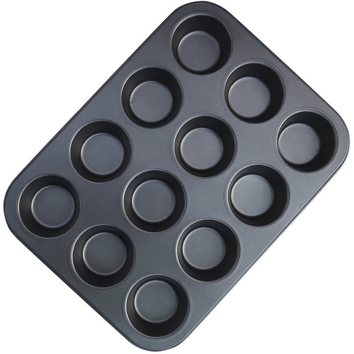 Nonstick Muffin Pan 12 Cup + 12 Removable Silicone Cupcake Holders. Premium Cupcake Pan + Cupcake Baking Cups... N4