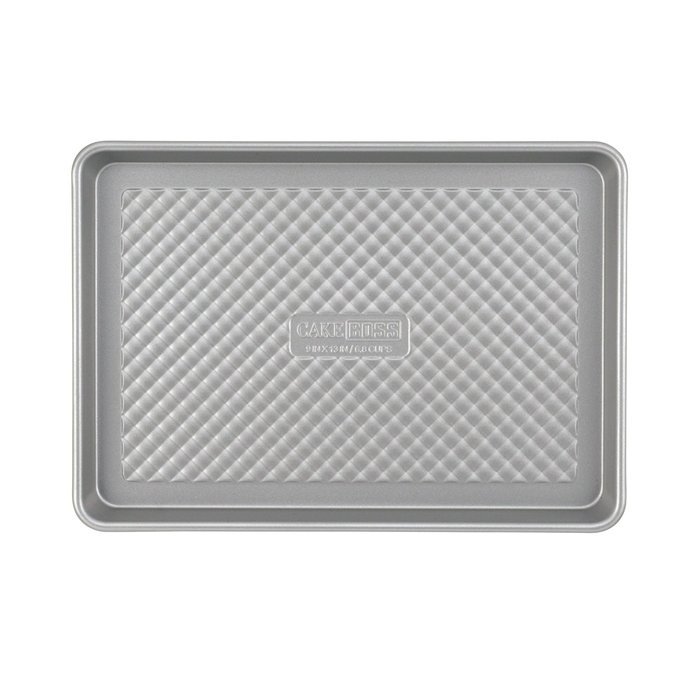 Cake Boss Professional Nonstick Bakeware 13-Inch by 18-Inch Jelly Roll Pan, Silver N2