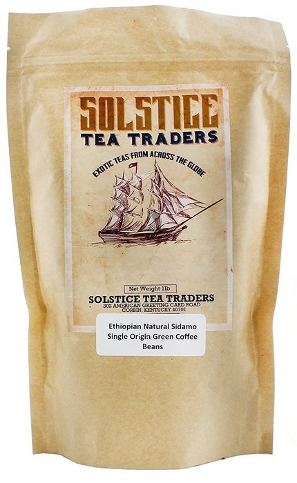 Ethiopian Natural Sidamo Single Origin Green Coffee Beans, One Pound N3