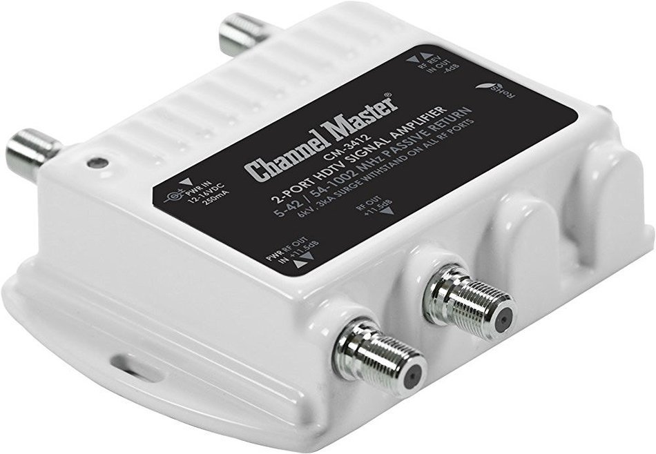 Channel Master CM3414 4-Port Distribution Amplifier for Cable and Antenna Signal N6