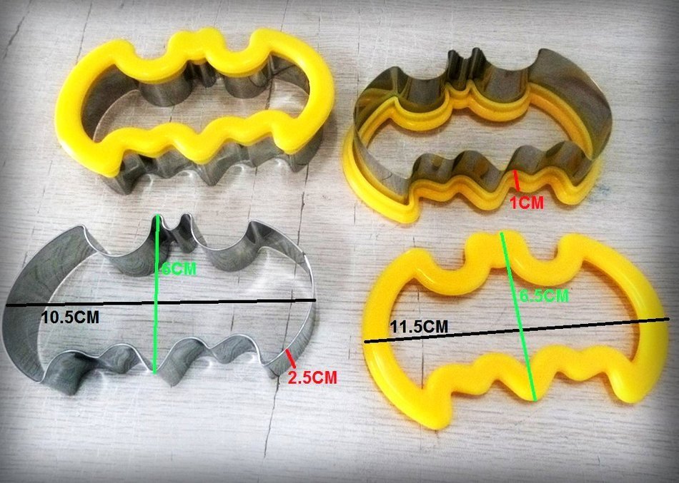 Batman Cookie Cutter, Batman Sandwich Cutter, Stainless Steel Metal With Silicone Rubber Comfort Grip For Kids... N4