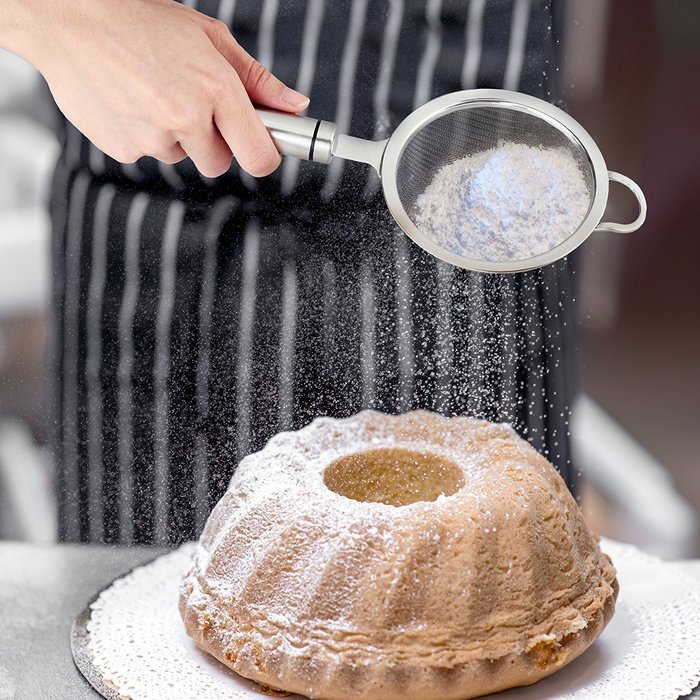 ORBLUE 6.5-Inch Fine Mesh Food Strainer, Stainless Steel Kitchen Colander N7