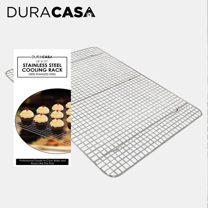Baking Rack - Cooling Rack - Stainless Steel 304 Grade Roasting Rack - 8.5" X 12" - Heavy Duty Oven Safe, Commercial... N13