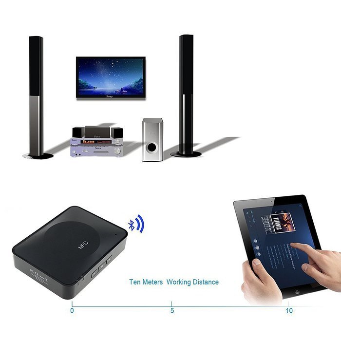 ChiTronic NFC-Enabled Wireless Bluetooth Audio Receiver Adapter with Hi-Fi Sound Quality for Home Stereo Sound... N3