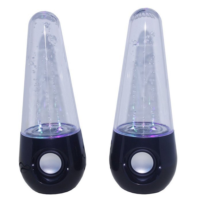 abcGOODefg&reg; Three Colour LED Wireless Bluetooth Music Fountain Dancing Water Stereo Speakers (Black)