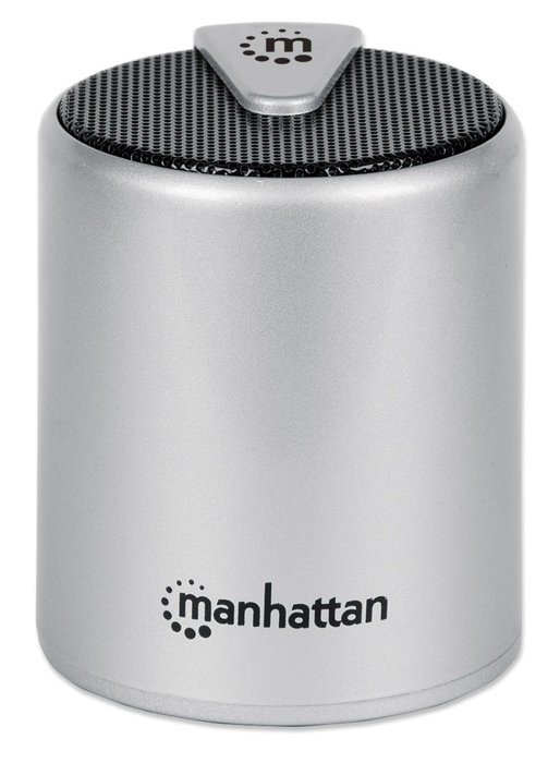Manhattan 161428 Lyric Mini Speaker System with Bluetooth 3.0 and EDR - Silver and Black N3