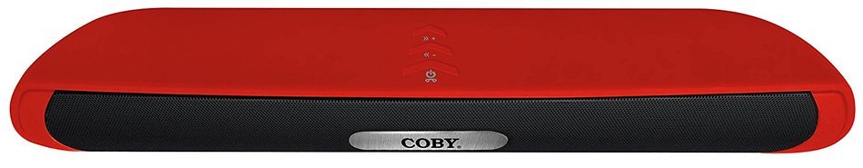Coby CMB-102-RED Over The Ear Headphones with Built-In Microphone and Bluetooth Speaker (Red) N5