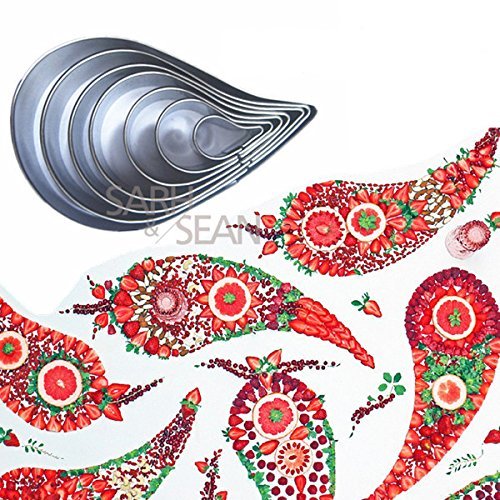 Anyana 3pcs/set Metal Cookie Cutters of the Pygmy Waterlily Ranunculus Cockscomb Flower Fondant Stainless Steel... N2