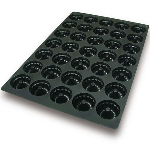 Flexible Silicone Bakeware Kuglof 3 Oz, 2.87" Diameter x 1.41" High, 35/Sheet