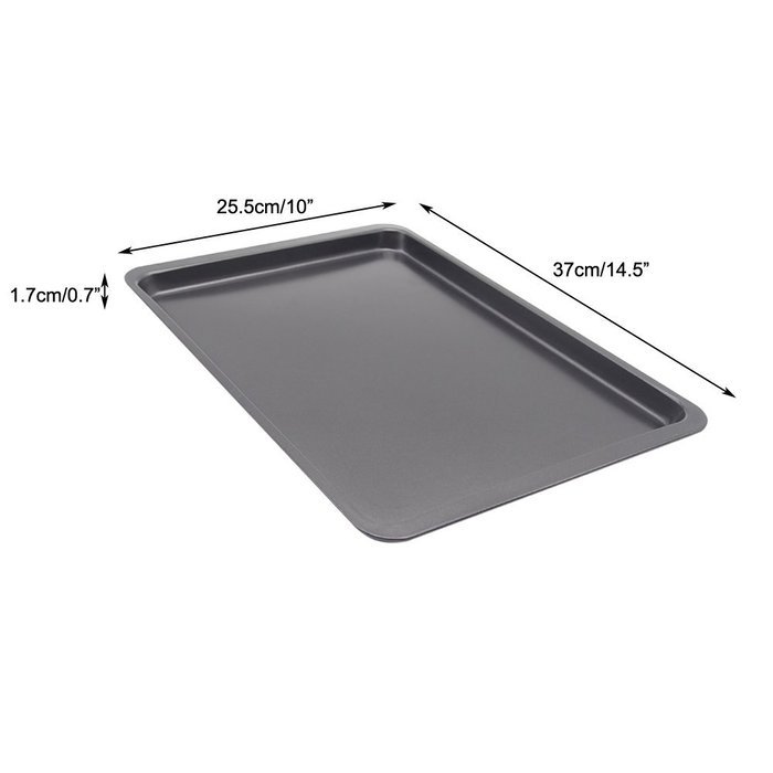 Plataplus Rectangle Cookie Sheet Nonstick Bakeware FDA Approved 14.5&rdquo;x10&rdquo;x0.7&rdquo; Black N2