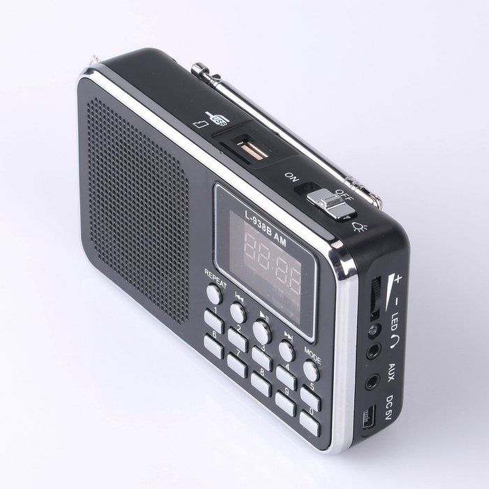 Ohala Mini Portable Am/Fm Radio Digital MP3 Music Player Support Micro SD/TF Card USB Disk N2