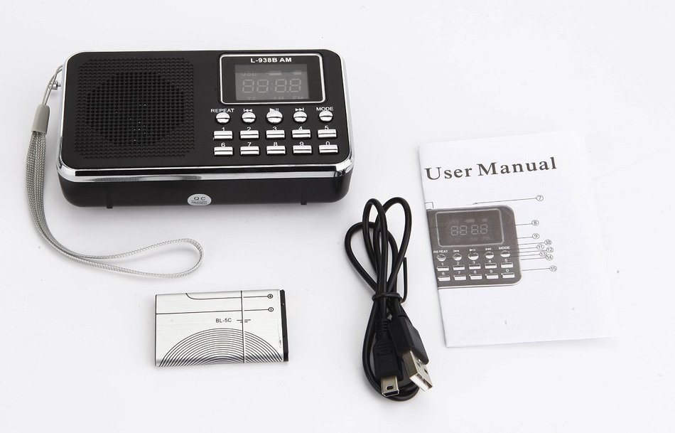 Ohala Mini Portable Am/Fm Radio Digital MP3 Music Player Support Micro SD/TF Card USB Disk N6