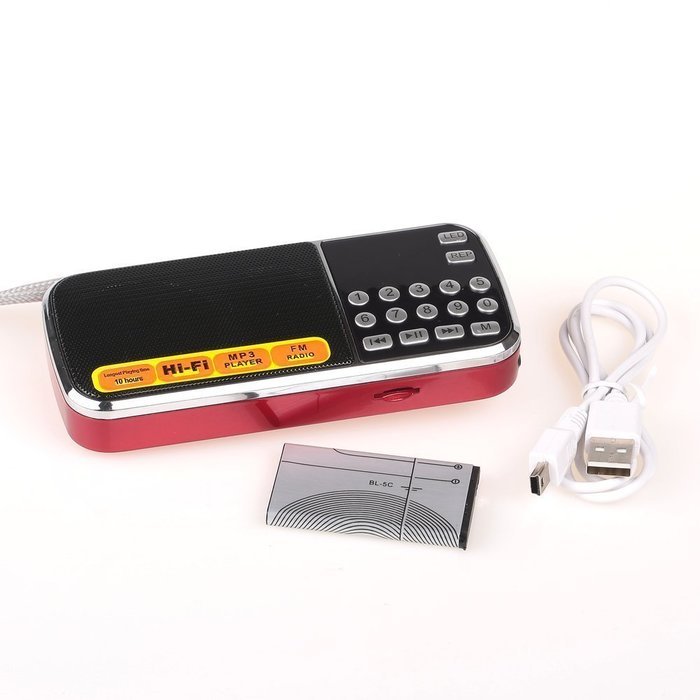 Ohala Mini Portable Am/Fm Radio Digital MP3 Music Player Support Micro SD/TF Card USB Disk N35