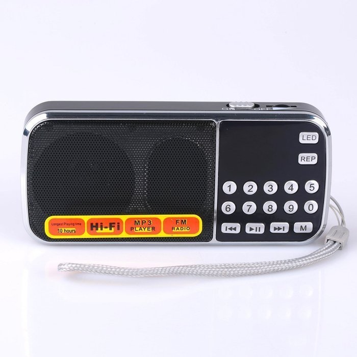 Ohala Mini Portable Am/Fm Radio Digital MP3 Music Player Support Micro SD/TF Card USB Disk N36