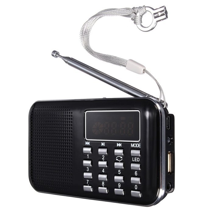 Ohala Mini Portable Am/Fm Radio Digital MP3 Music Player Support Micro SD/TF Card USB Disk N54