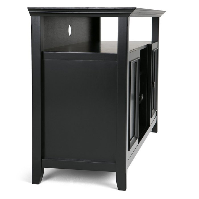 Simpli Home Amherst Tall TV Media Stand for TVs up to 60", Dark Brown N13