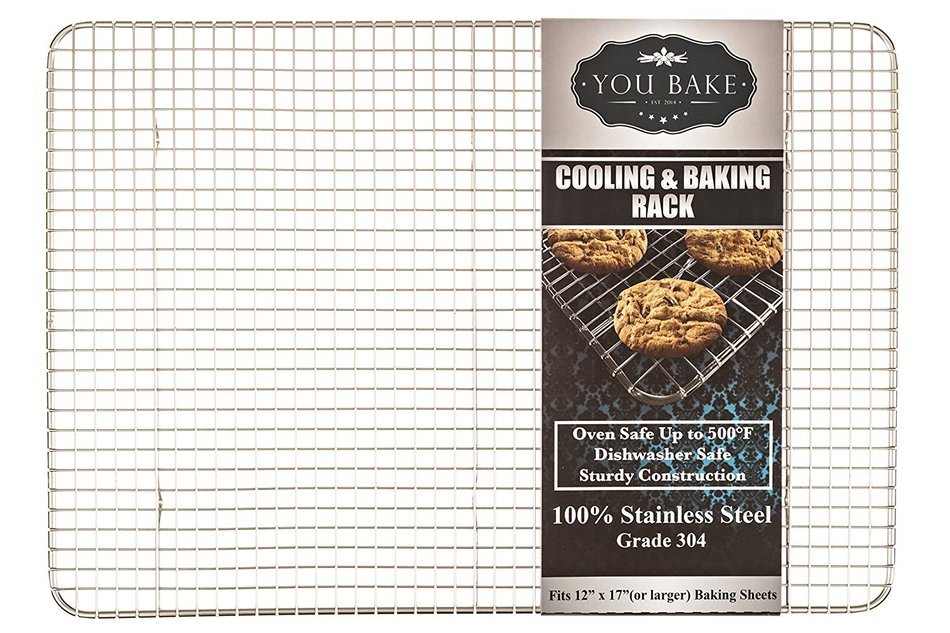 You Bake Cooling Rack - 304 Stainless Steel, Oven and Dishwasher Safe. Also Great for Baking, Smoking, Grilling...