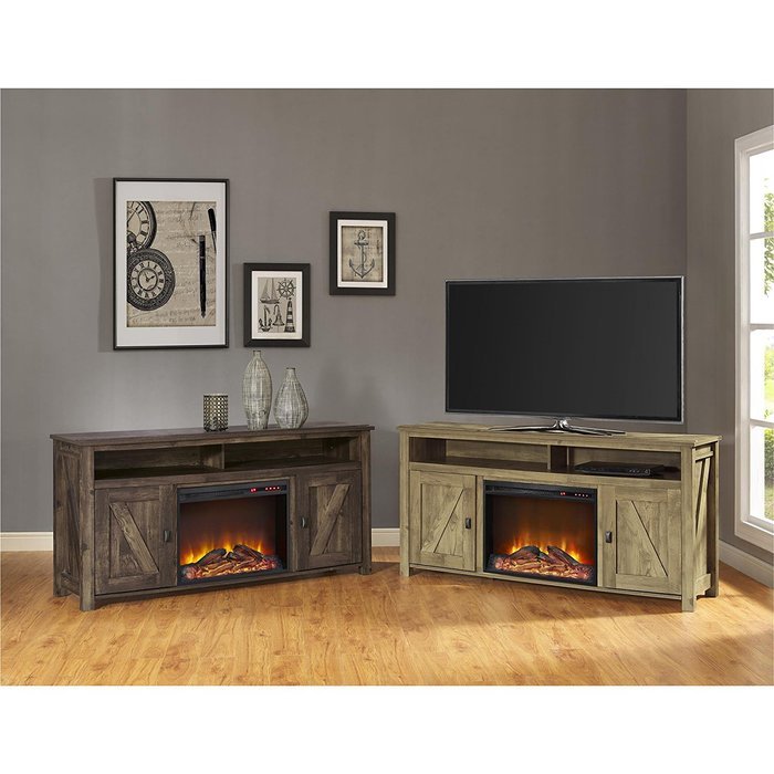 Altra Furniture Farmington 60" Media Heritage Pine Fireplace N6