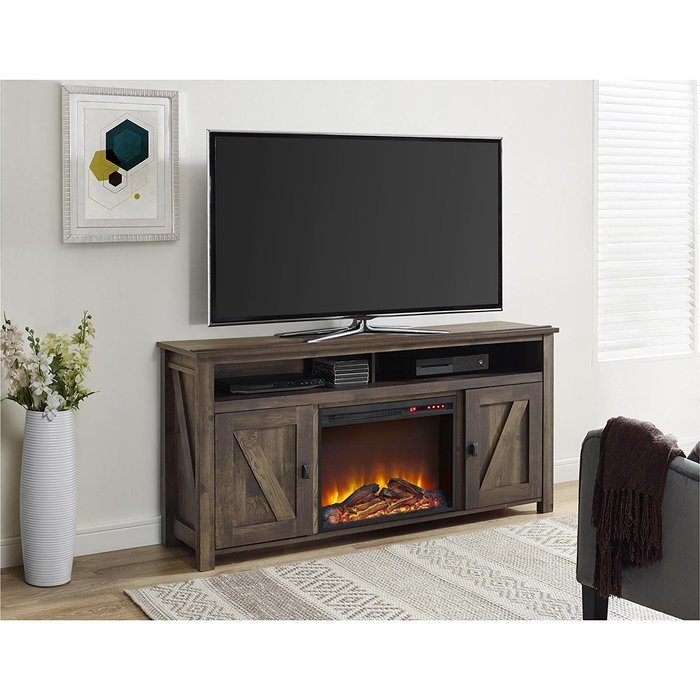 Altra Furniture Farmington 60" Media Heritage Pine Fireplace N7
