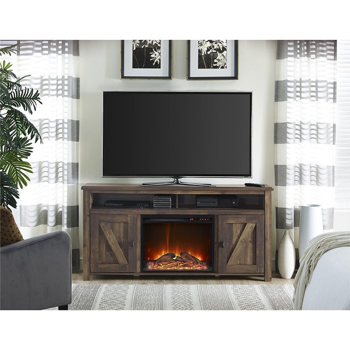 Altra Furniture Farmington 60" Media Heritage Pine Fireplace N8