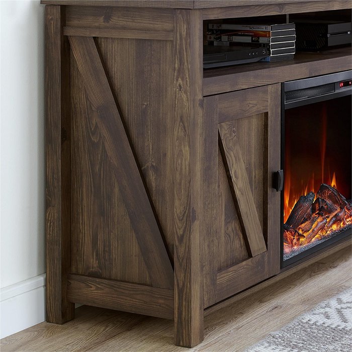 Altra Furniture Farmington 60" Media Heritage Pine Fireplace N11