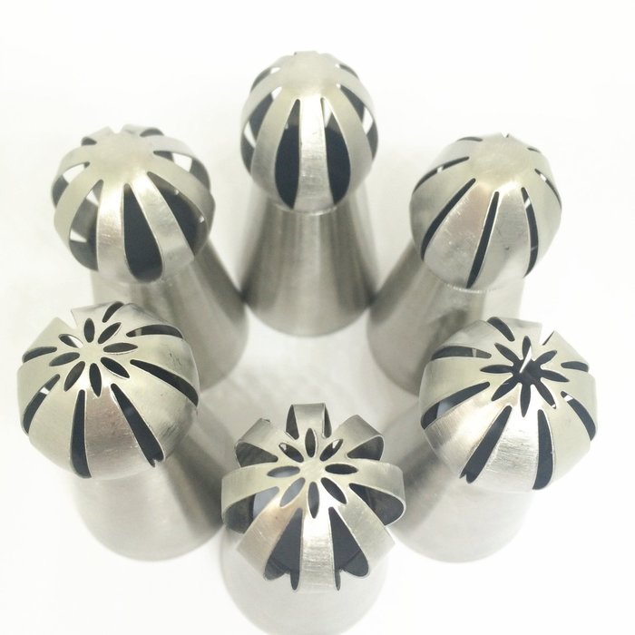 NEW Version 6pcs/set Sphere Ball Tips Russian Icing Piping Nozzles Tips Pastry Cake Fondant Cupcake Buttercream...