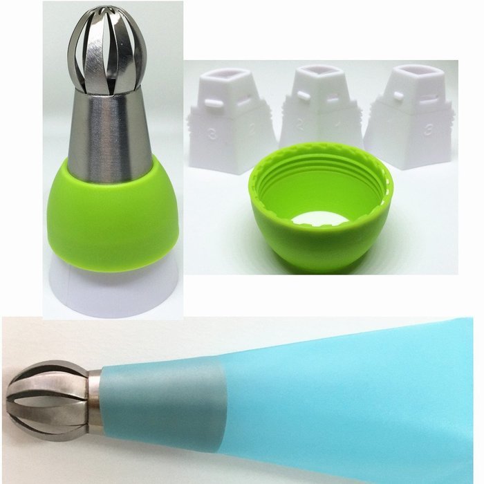 NEW Version 6pcs/set Sphere Ball Tips Russian Icing Piping Nozzles Tips Pastry Cake Fondant Cupcake Buttercream... N10