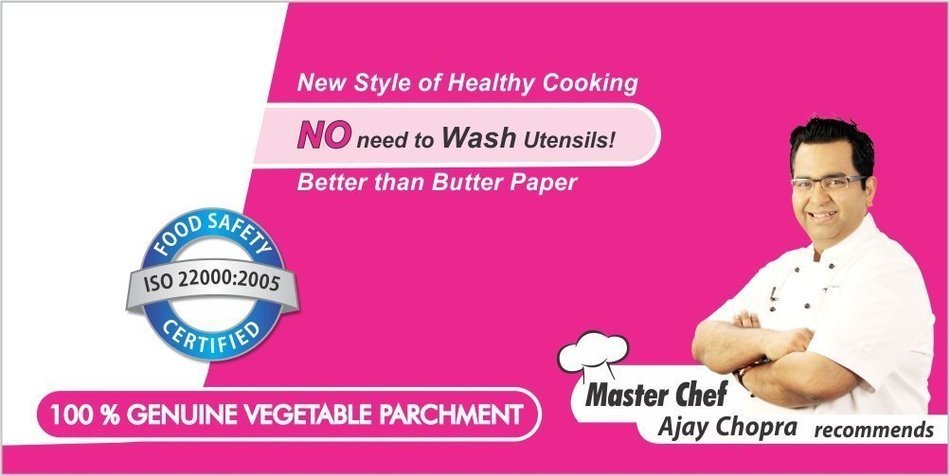 Inditradition Oddy Uniwraps Parchment Paper / Baking Paper / Food Wraping Paper, 01 Roll (10.25 Inch X 20M) N3