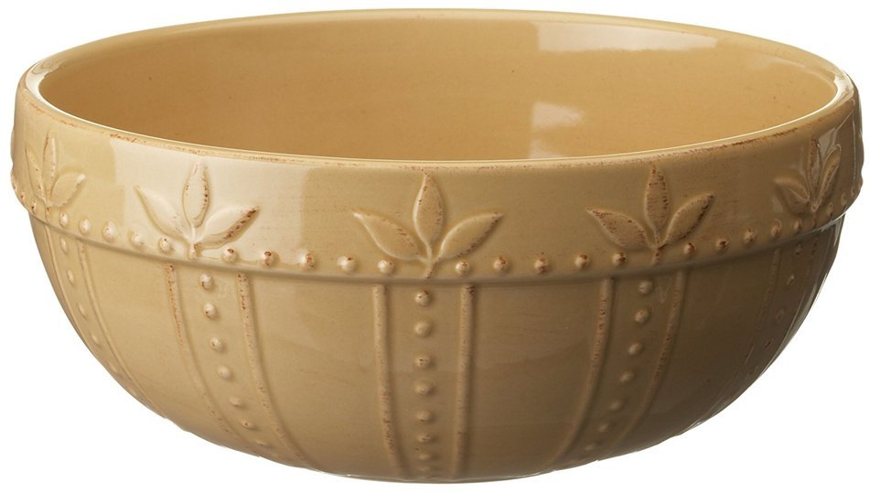Signature Housewares Sorrento Collection 60-Ounce Small Mixing Bowl, Ruby Antiqued Finish N2