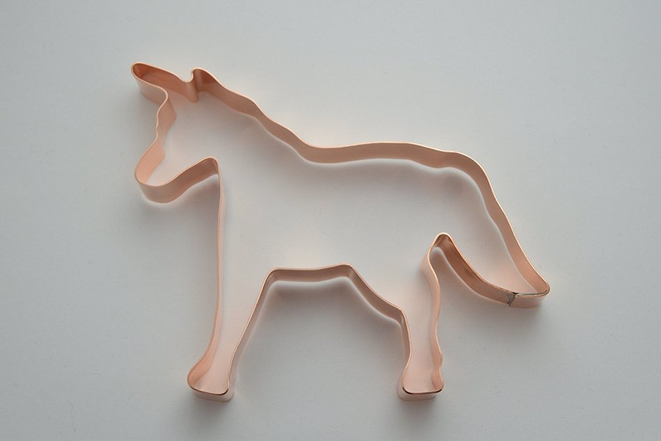 Unicorn Copper Cookie Cutter N3
