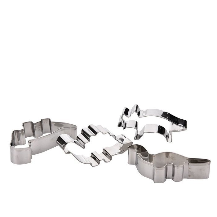 KookieMonsta Stainless Steel Leaves Shaped Cookie Cutter Set for Fondant/Candy/Pastry Design and Cake Decoration N2