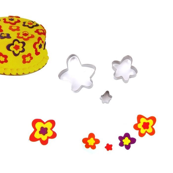 KookieMonsta Stainless Steel Leaves Shaped Cookie Cutter Set for Fondant/Candy/Pastry Design and Cake Decoration N5