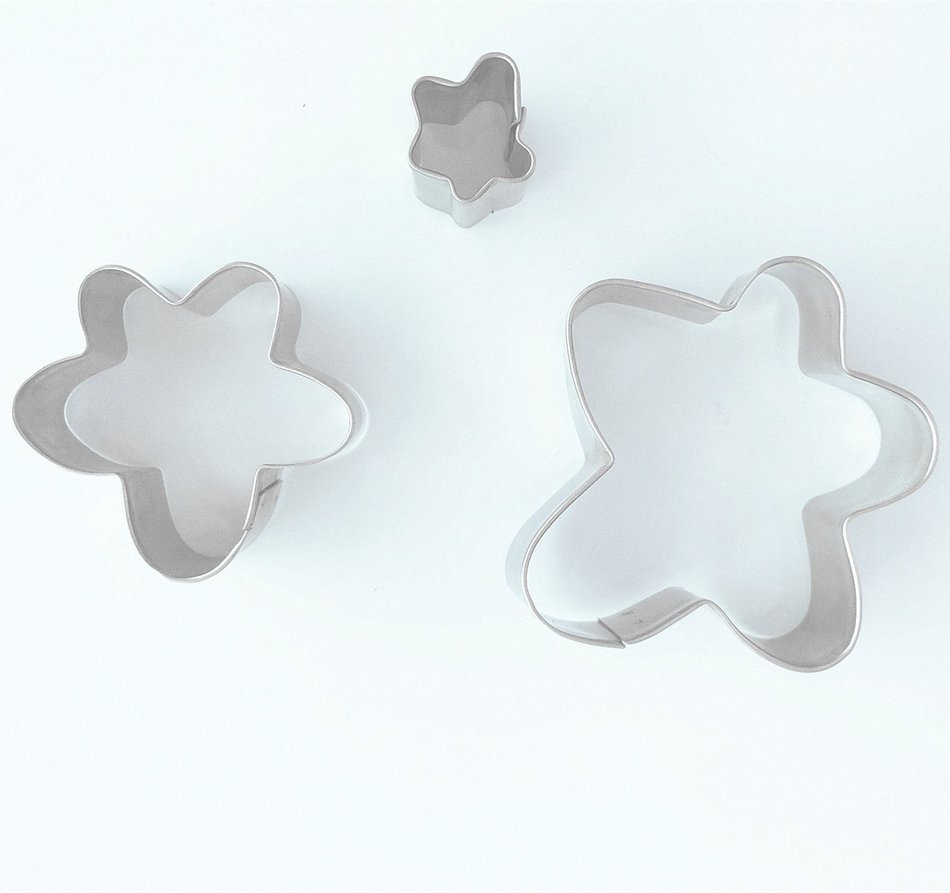 KookieMonsta Stainless Steel Leaves Shaped Cookie Cutter Set for Fondant/Candy/Pastry Design and Cake Decoration N6