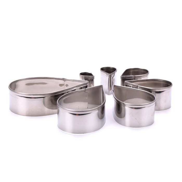 KookieMonsta Stainless Steel Leaves Shaped Cookie Cutter Set for Fondant/Candy/Pastry Design and Cake Decoration N8