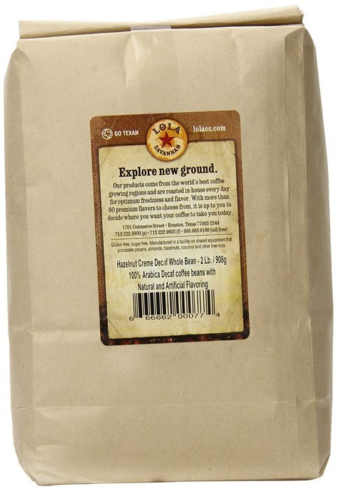 Hazelnut Cr&egrave;me, Whole Bean, Decaf, 2 Pound N2
