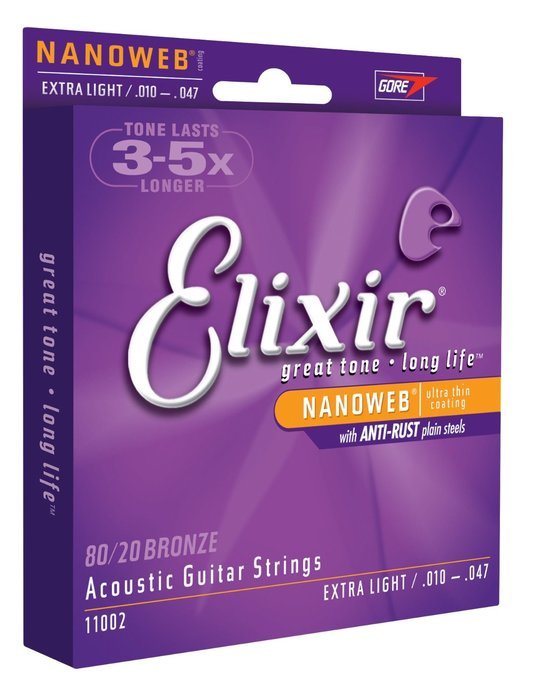 Elixir Strings 80/20 Bronze Acoustic Guitar Strings w POLYWEB Coating, Medium (.013-.056) N13