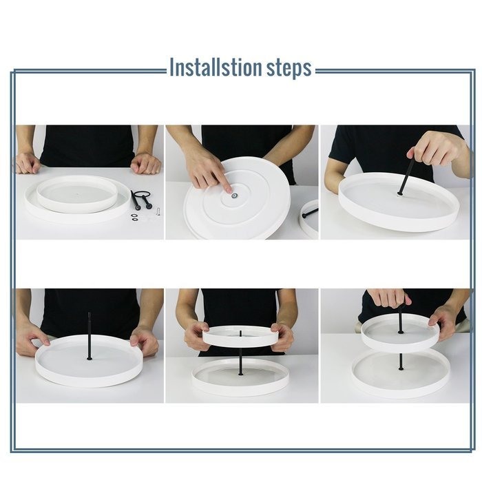 Porcelain Cupcake Stand - 2 Tier Dessert Platter for Wedding Party, White - by Sweese N4