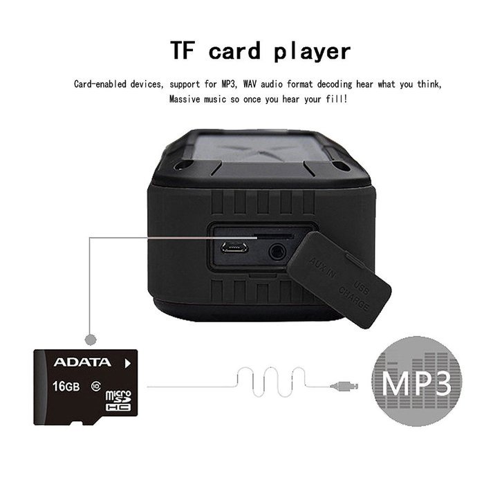 Outdoor IPx 5 Waterproof Shockproof Dustproof Shower Wireless Bluetooth Speaker，Ultra Portable S20 4.0 Bluetooth... N3