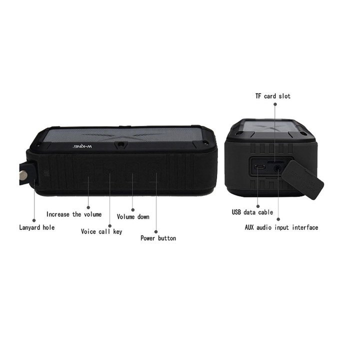 Outdoor IPx 5 Waterproof Shockproof Dustproof Shower Wireless Bluetooth Speaker，Ultra Portable S20 4.0 Bluetooth... N5