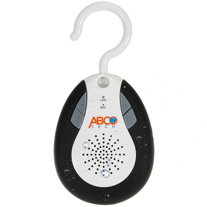 Abco Tech Water Resistant Wireless FM Radio Bluetooth Shower Speaker with Hook Handle and Hands-Free Speakerphone...