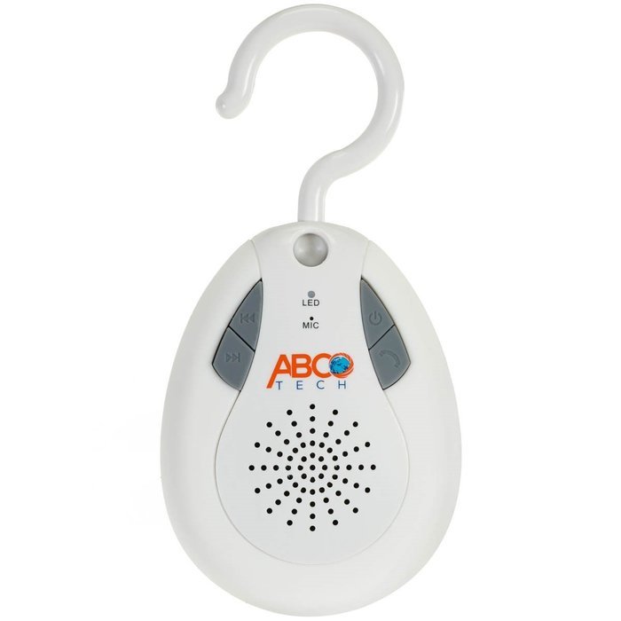Abco Tech Water Resistant Wireless FM Radio Bluetooth Shower Speaker with Hook Handle and Hands-Free Speakerphone... N4